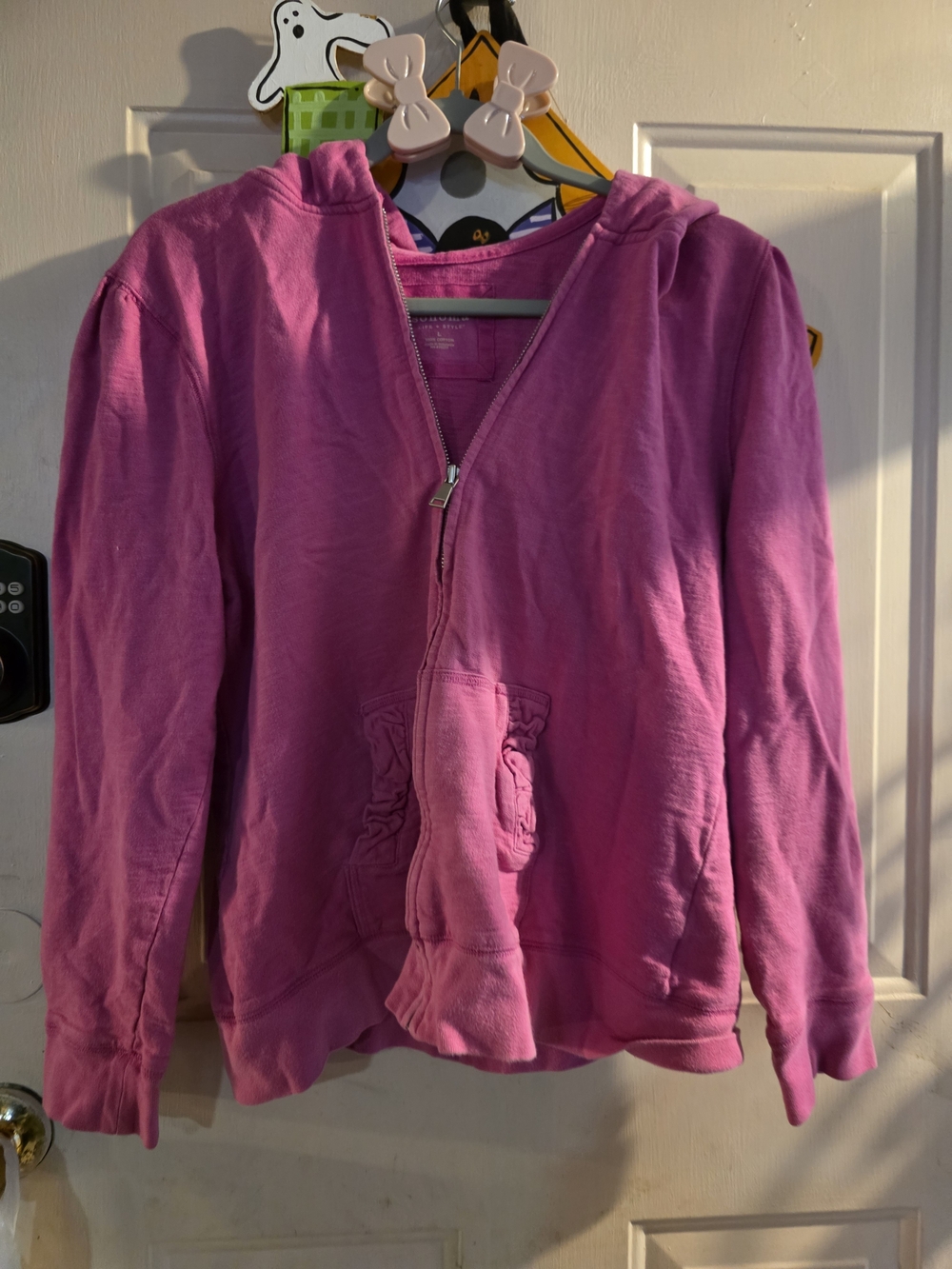 Sonoma Hot Pink Hooded Zip-Up Sweatshirt